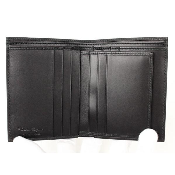 FERRAGAMO（フェラガモ） 二つ折り札入れ カーフ 黒 Salvatore