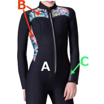 ワールドダイブ ダイビング用ウェットスーツ 3mm・5mm DCF 暖かい生地