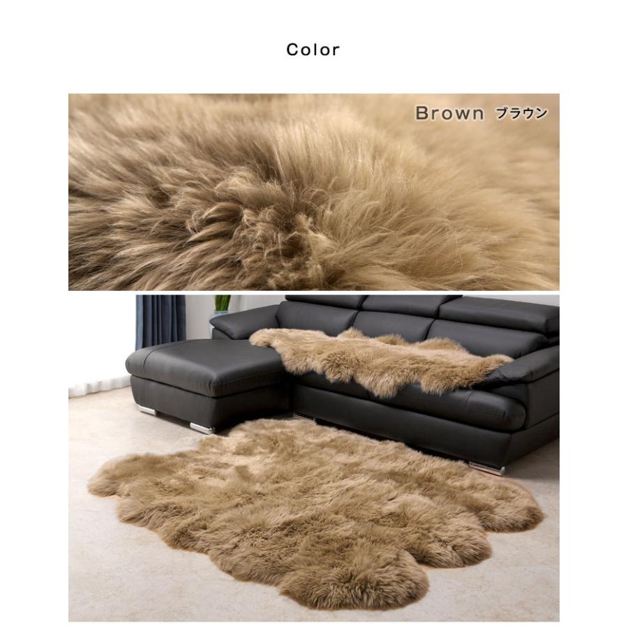 タンスのゲン 8日+5% ムートンラグ ラグ ラグマット 本物 ムートン 140