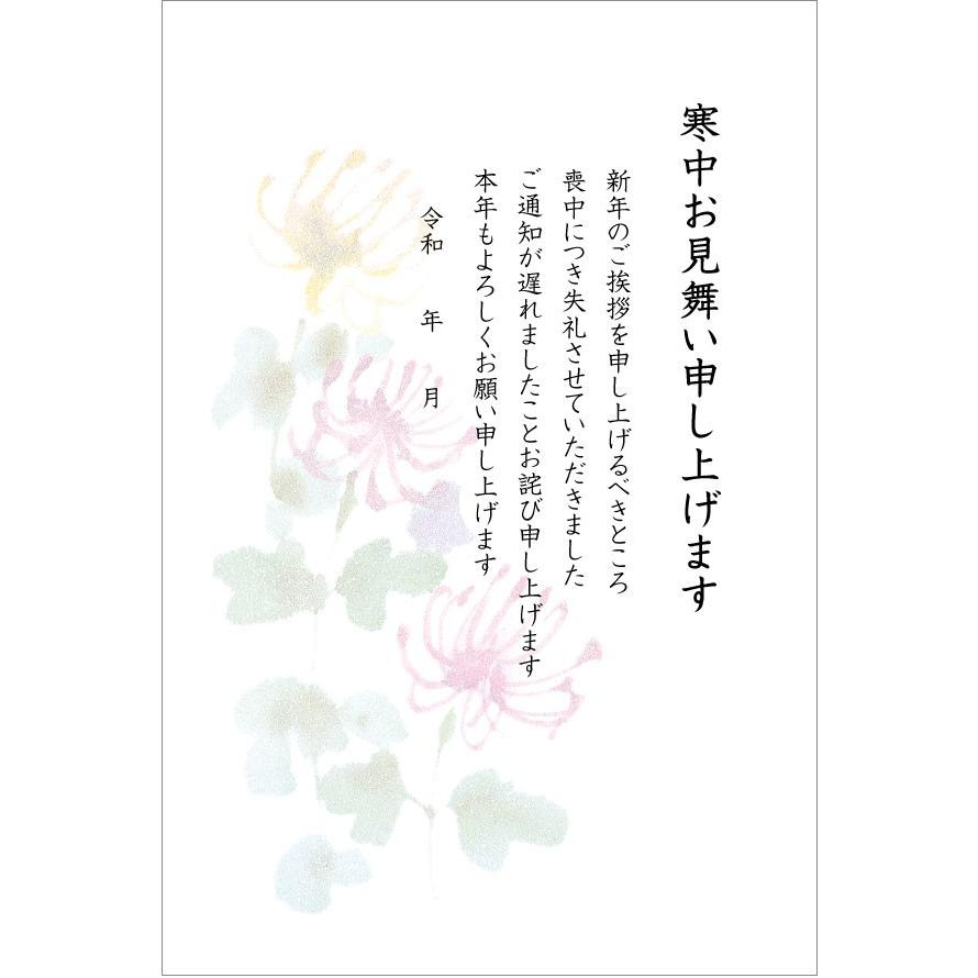 官製 10枚 寒中見舞いはがき 喪中用文章 k818 85円切手付官製はがき