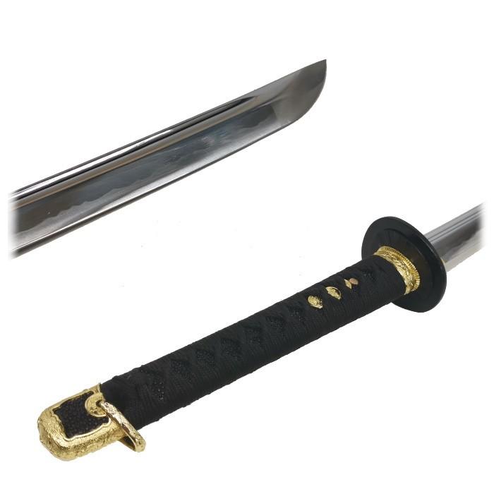 ☆尾形刀剣 軍刀 大日本帝国 海軍 大刀 樋入刀身 黒紐/黒柄 黒木鞘 GN