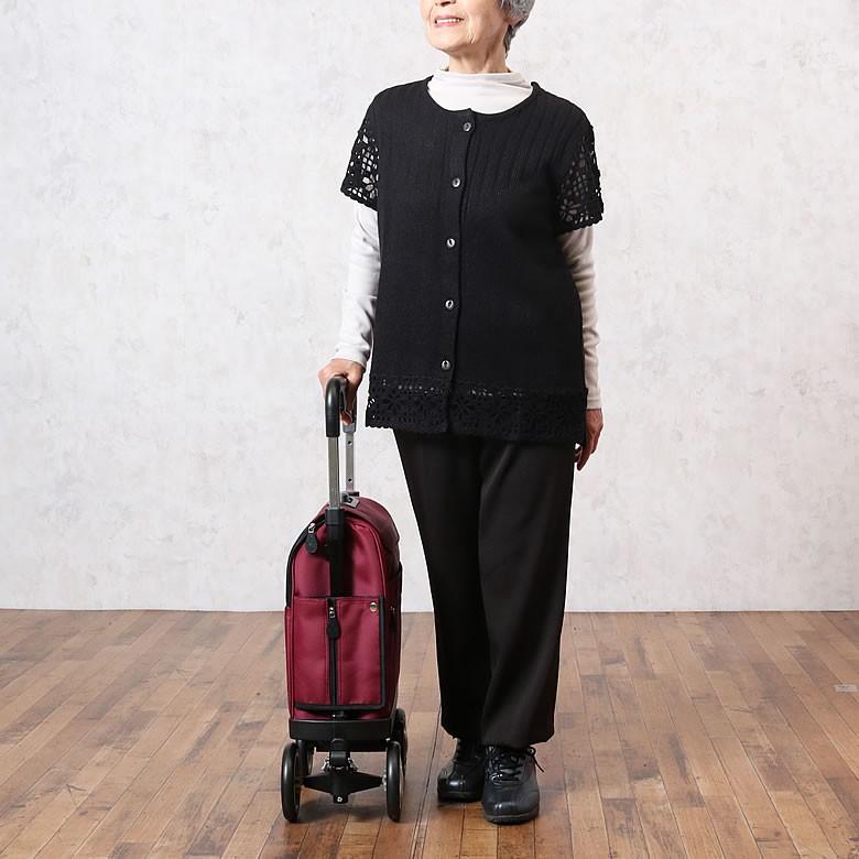 ショッピングカート 高齢者 おしゃれ 4輪 横押し 軽量 買い物