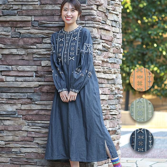 チチカカ（TITICACA） ロングワンピース レディース 秋 冬 長袖