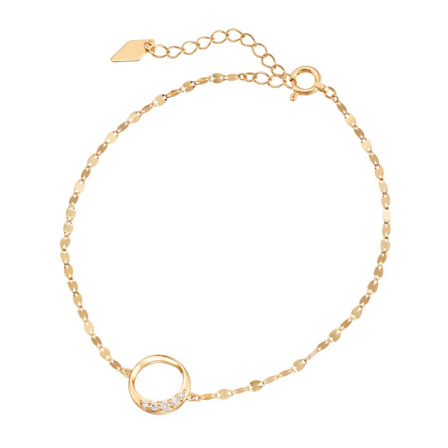 ジュエリーツツミ K18イエローゴールドダイヤモンドブレスレット