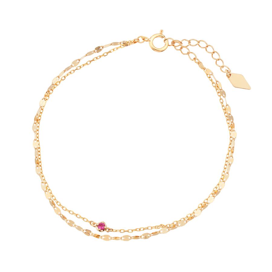 ジュエリーツツミ K10イエローゴールドルビーブレスレット