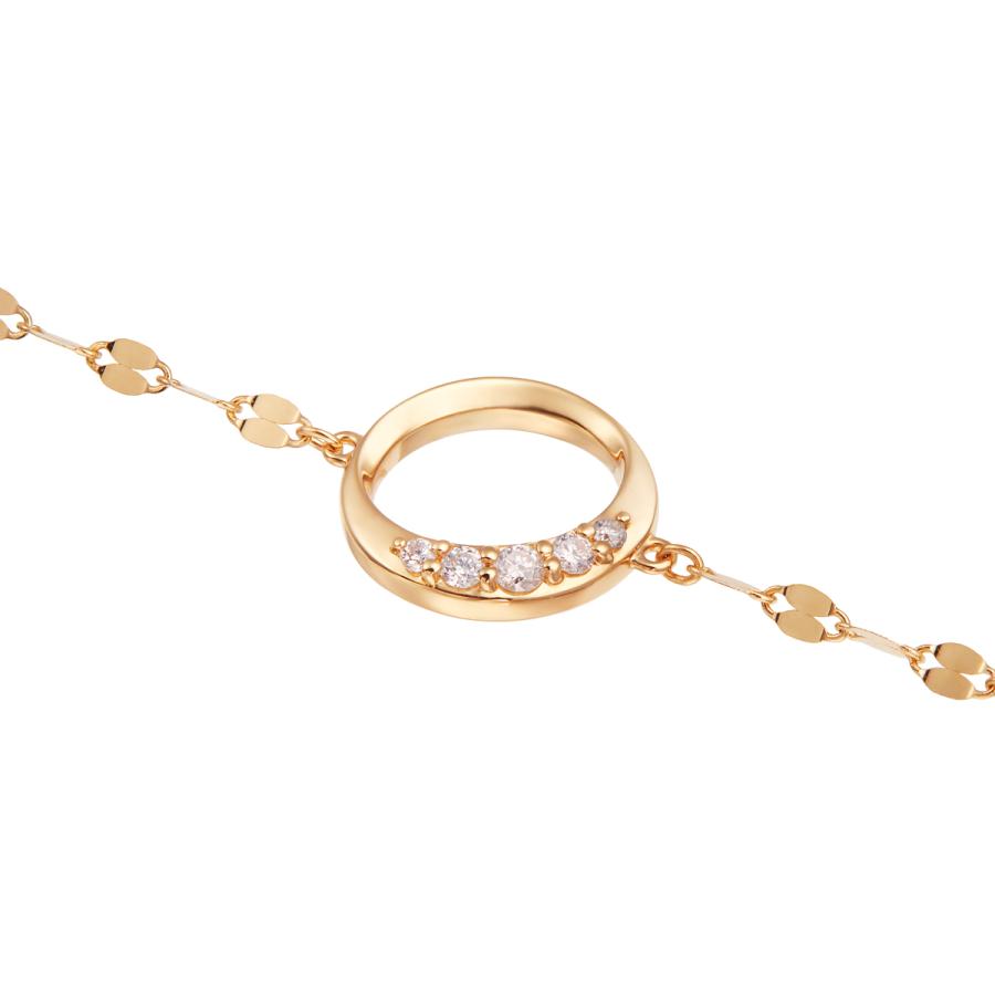 ジュエリーツツミ K18イエローゴールドダイヤモンドブレスレット