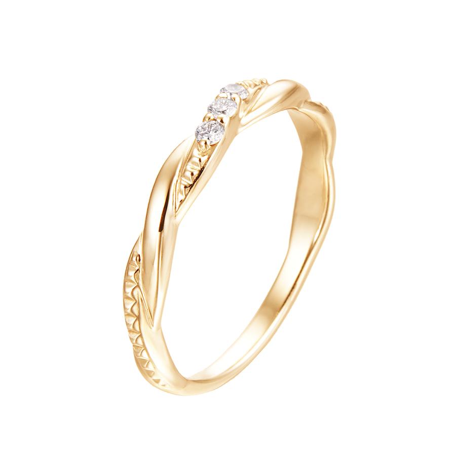 ジュエリーツツミ K10イエローゴールドダイヤモンドリング（ピンキー