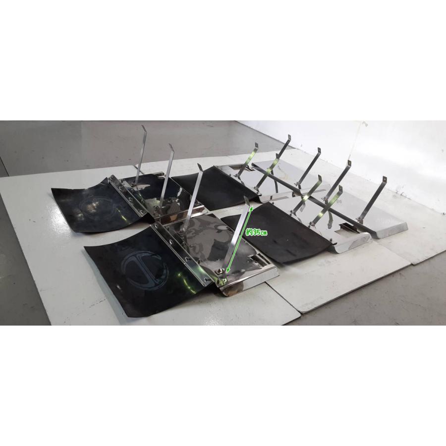 ステンレス フェンダー 泥除けゴム ステー付き たれゴム L/R 日野