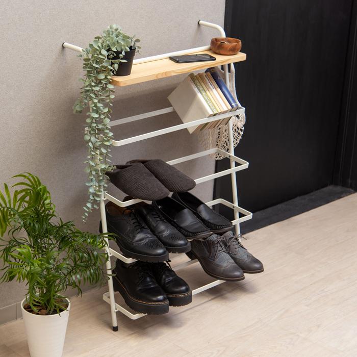 東谷 シューズラック 靴箱 スリッパラック 立て掛け スリム