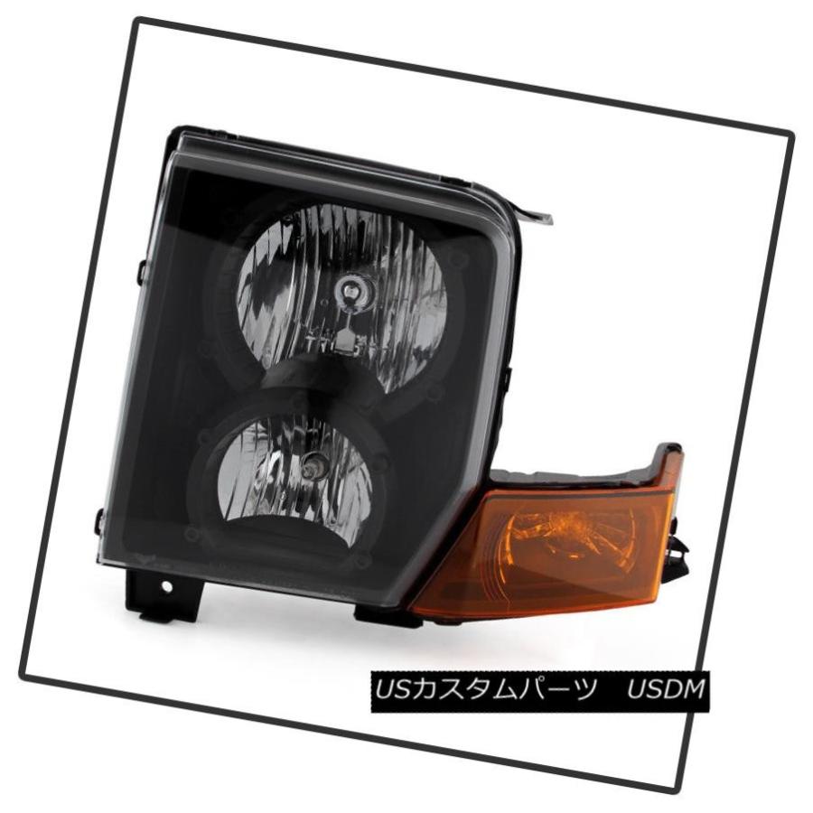ヘッドライト 2006-2010ジープコマンダーブラックヘッドライトヘッド