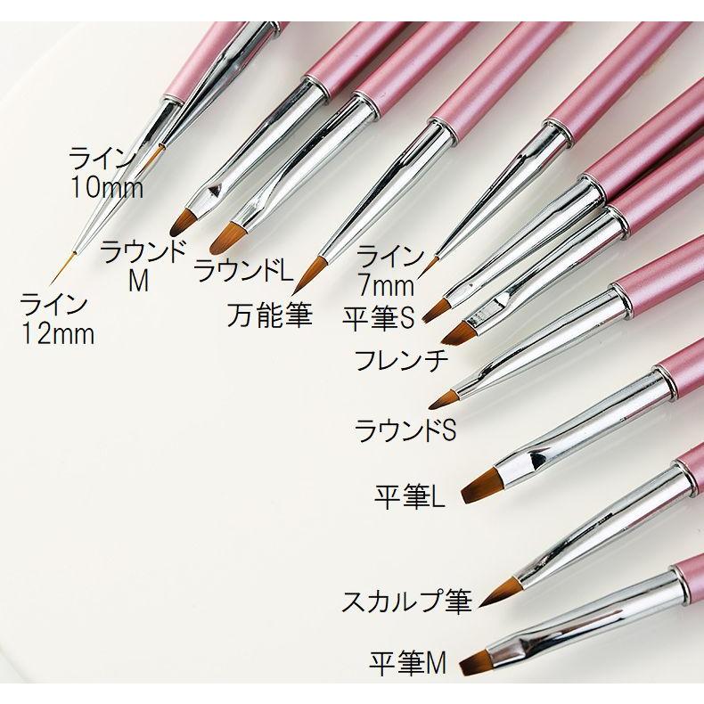 ジェルネイル カラージェル キャップ付 ネイルブラシ ピンク 1本