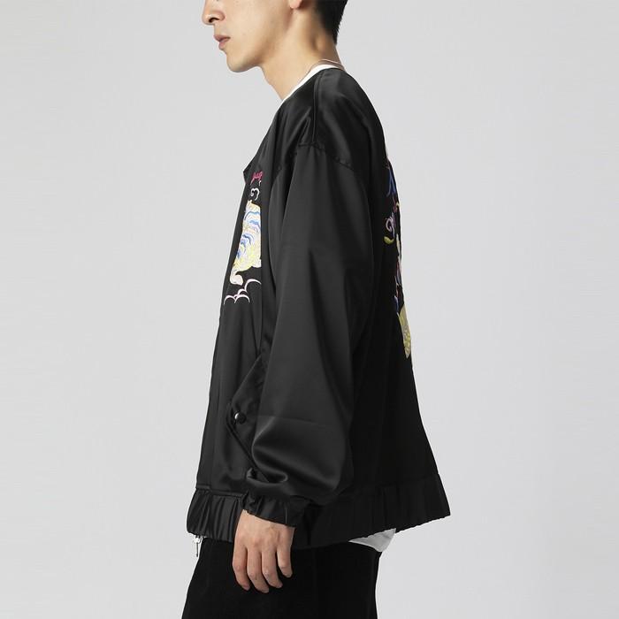 VANQUISH（ヴァンキッシュ） 虎刺繍ノーカラー MA-1 スカジャン メンズ