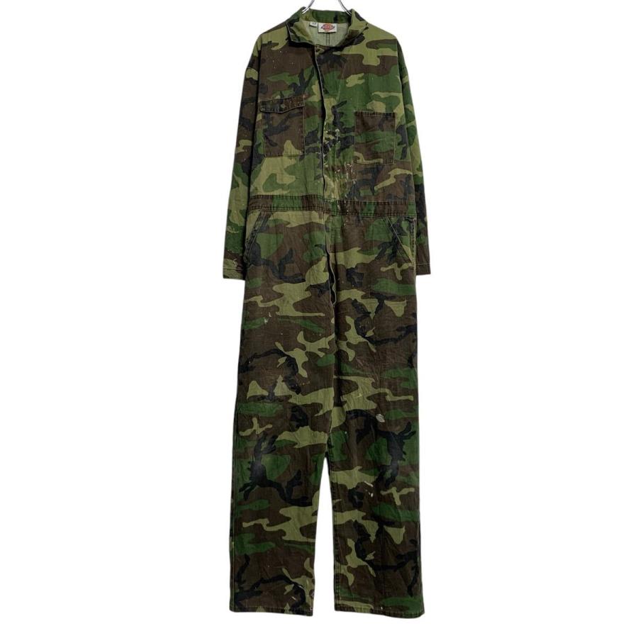 Dickies 長袖 つなぎ 48 グリーン ブラウン ディッキーズ タロンジップ