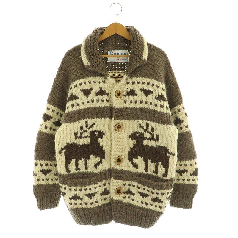 カナタ KANATA カーディガン カウチンニット セーター トナカイ柄