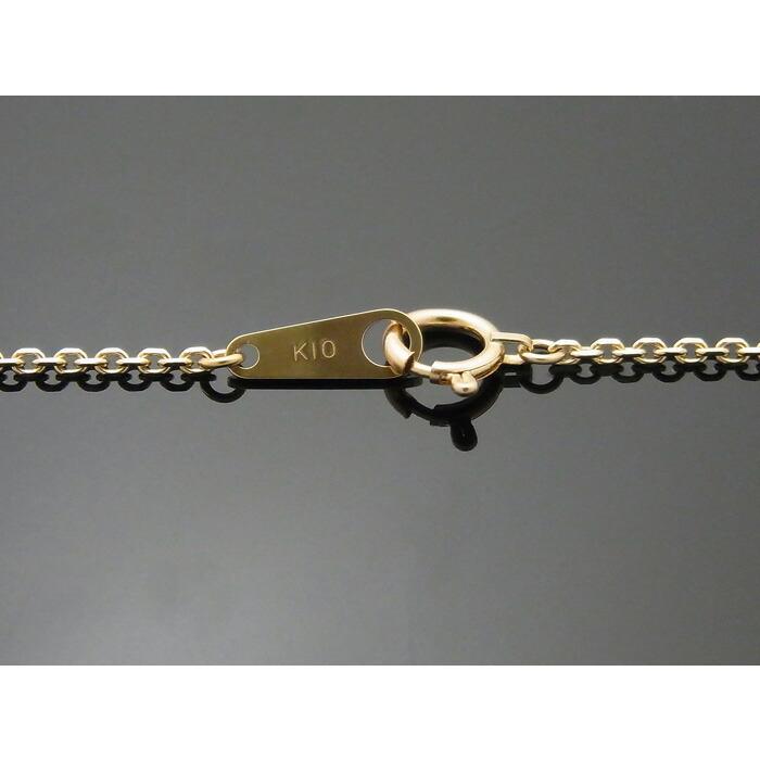 K10 イエローゴールド メンズ カット アズキ チェーン 2mm幅 50cm 10