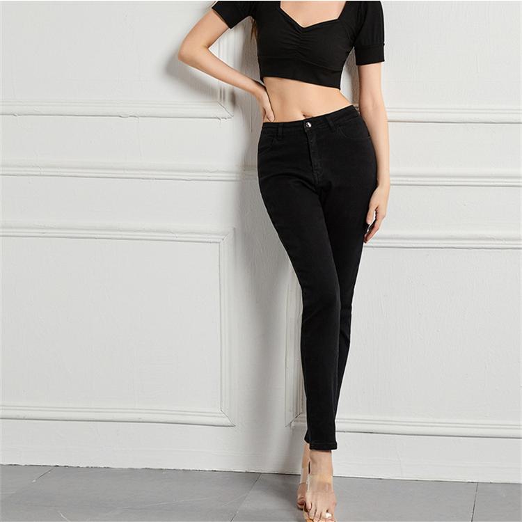 スキニー レディース デニム ダメージ 破れ 黒デニム かっこいい