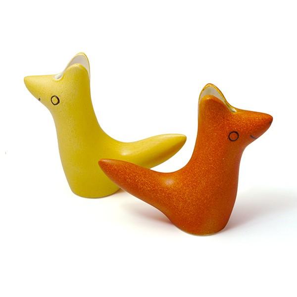 花瓶 フラワーベース おしゃれ 一輪挿し 北欧 オブジェ 陶器 キツネ