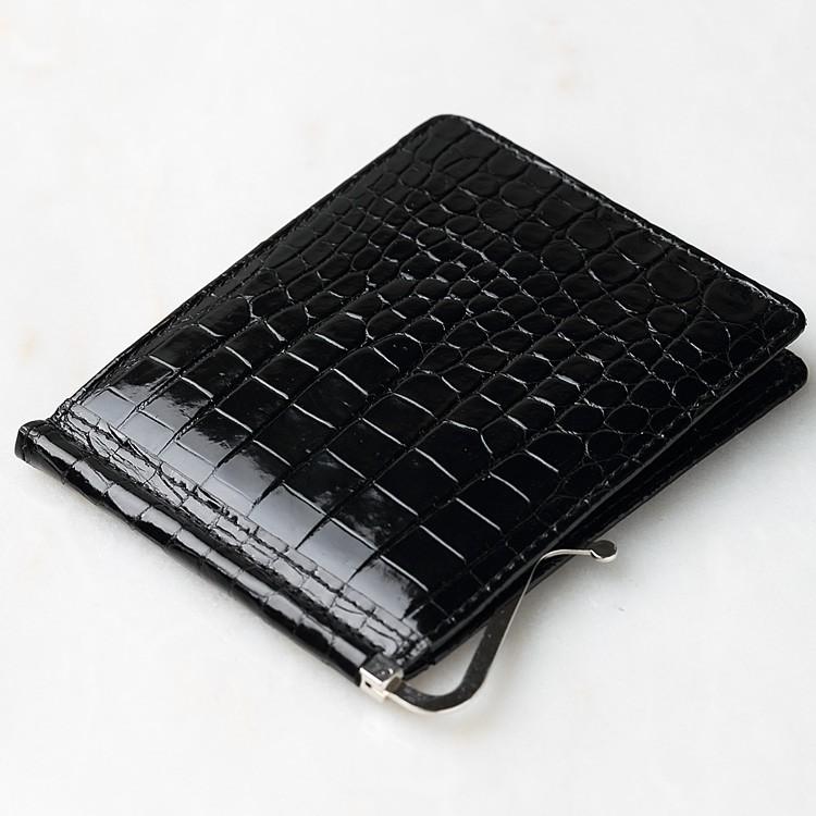 オリジナル 財布 マネークリップ 札ばさみ エナメル シャイニング