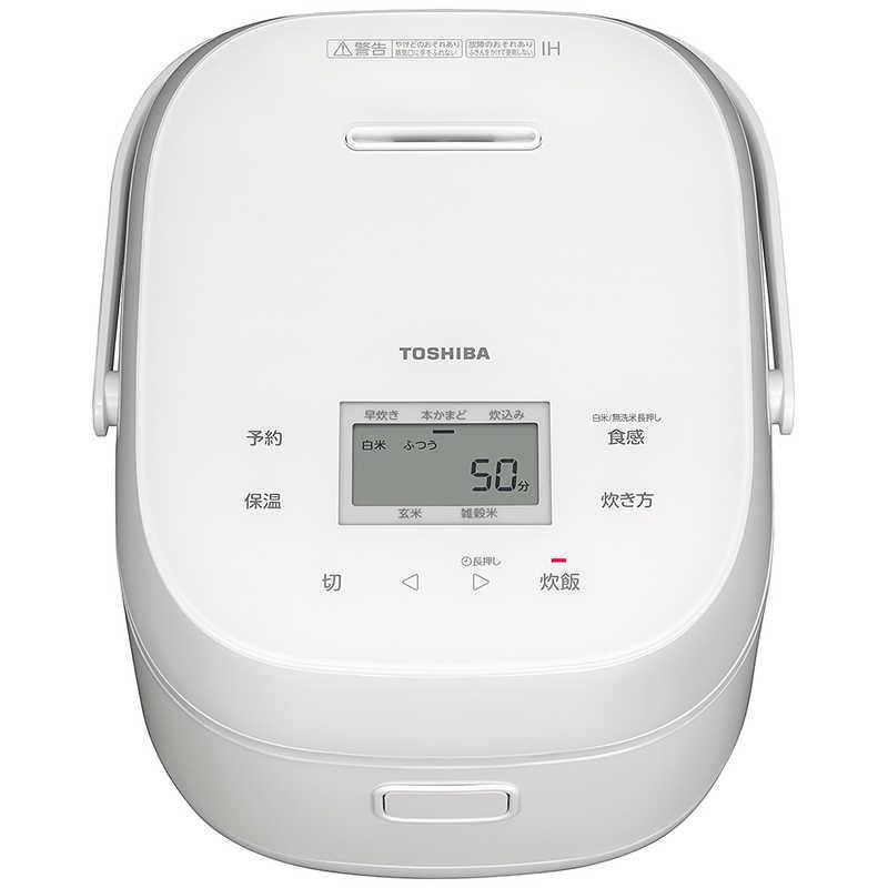 東芝 TOSHIBA 炊飯器 5.5合 IHジャー ガラスタッチパネル ホワイト RC