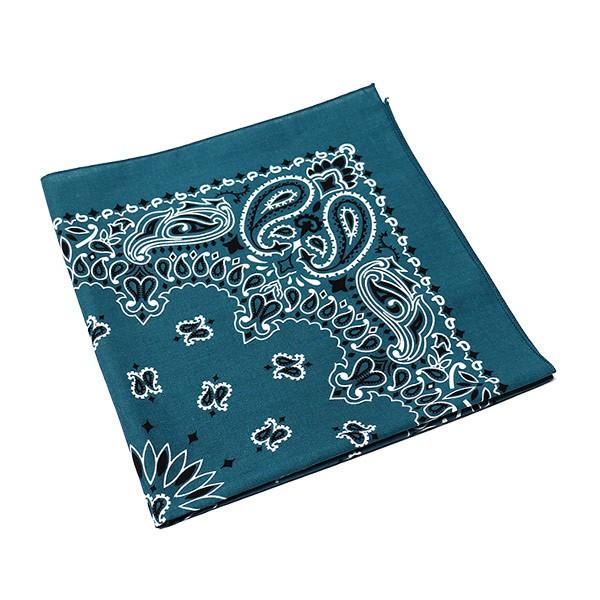 ペイズリー柄 バンダナ 55×55cm ＜全35色＞ 大判 ハンカチ スカーフ 綿