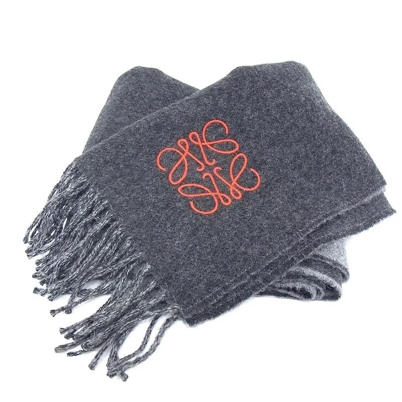 LOEWE（ロエベ） マフラー アナグラム刺しゅう入り ウール/カシミヤ