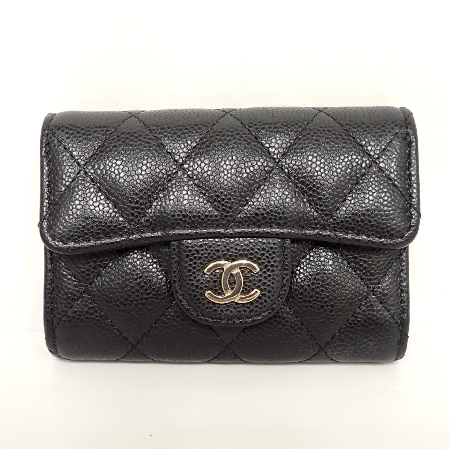 CHANEL（シャネル） キーケース キャビアスキン マトラッセ ブラック