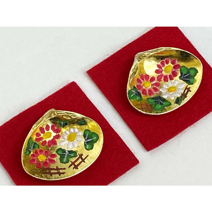 貝合わせ◇純金箔◇菊◇小-3【雛人形】【雛道具】【小道具】【ひな祭り