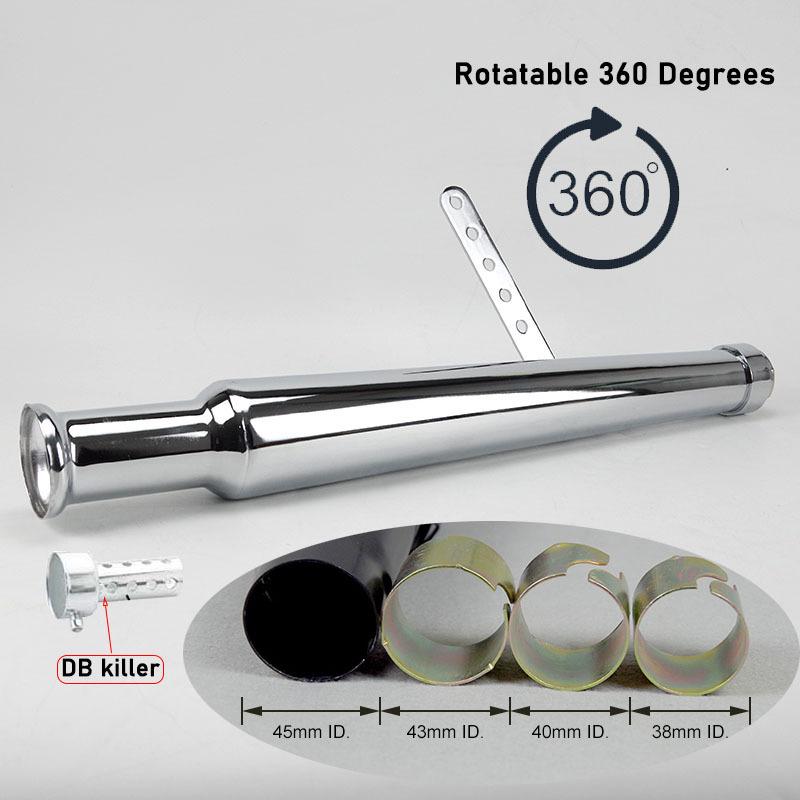 並行輸入品】 汎用 モーターサイクル エキゾーストサイレンサー