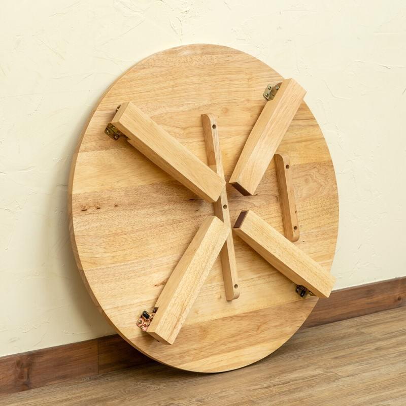 折脚70丸座卓ローテーブルちゃぶ台天然木sakabewr70 : ユキミ家具