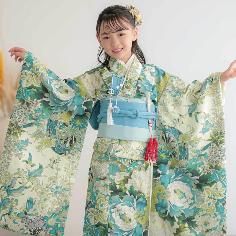 七五三 7歳着物 レンタル フルセット 式部クラシック ブランド着物 薄