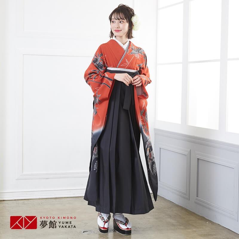 定価35900円セール開催中！卒業式 袴セット 赤×黒 紅型 四季花鳥苑(絹