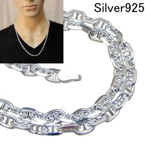 チェーン ネックレス メンズ シルバー925 3.5mm 60cm アンカーチェーン