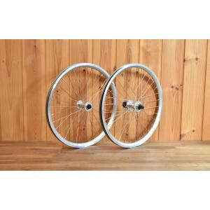 Wheel ホイール 前後セット 車輪 20インチ (406) 8/9/10段用 シルバー