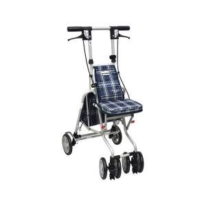 シルバーカー サニーウォーカーAS3 花柄ブラウン(シルバーフレーム