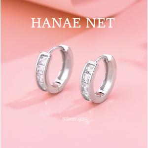 フープピアス メンズ レディース 両耳 シルバー 925 シンプル 14mm