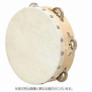 ヤマヨ タンブリン ( 15cm ) クリア （ 木目・白枠 ）4穴 牛床皮 3色