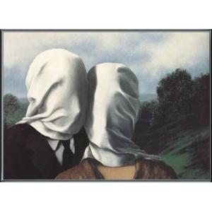 ポスター アート Les Amants (The Lovers)（ルネ マグリット） 額装品