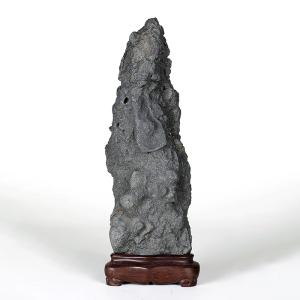 水石 「千仏石」 盆石 天然石 観賞石 姿石 すいせき 台座付き 現品限り