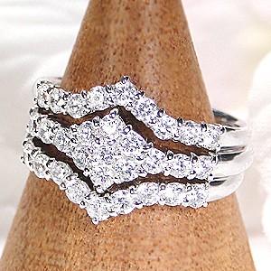 pt900 プラチナ ダイヤモンド ダイヤ 指輪 リング 6WAY 1.0ct 1