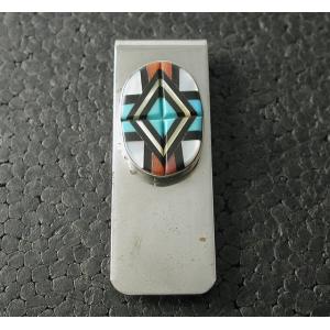 シルバーアクセサリー マネークリップ インディアンジュエリー ズニ