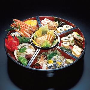 回転 オードブル皿 尺5寸 朱天黒 48cm パーティー皿 : 台所の道具屋