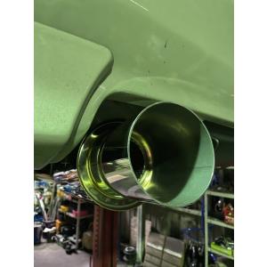 ER34スカイライン4ドア NA車用 砲弾 マフラー中間タイコつき 車高短