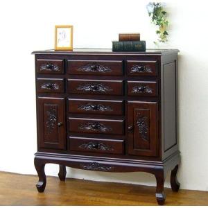 フラワーコンソール 送料無料 アジアン家具 キャビネット チェスト