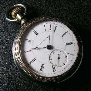 WALTHAM（ウォルサム） 大型銀製手巻きアンティーク懐中時計、フリー