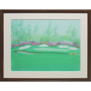 今成敏夫 パステル画 やさしい陽ざしの中 【複製】【パステル画