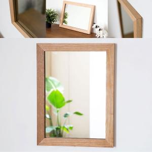 洗面台 鏡 木枠 交換 diy 洗面鏡 /ブラックチェリー 400×300 木枠幅