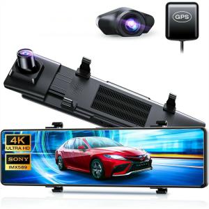 ドライブレコーダー ミラー型 4K画質王 GPS追跡 前後 2カメラ 4K UHD