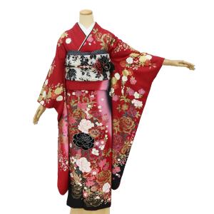 振袖 中古 フルセット 販売 成人式 正絹 美品 長襦袢 袋帯付き 結婚式