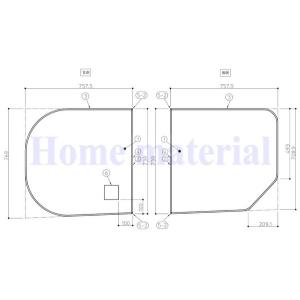 TOTO お風呂のふた 風呂ふた 2枚割りフタ HD160 ラウンドラクかる 2枚