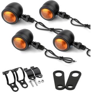 高輝度 Eマーク付き バイク 汎用 マイクロ LED ウインカー 4個セット